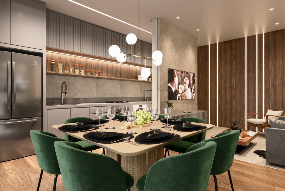 LIVING apto TIPO 03 FINALIZADA - Rocccoimob Imobiliária em Bombinhas