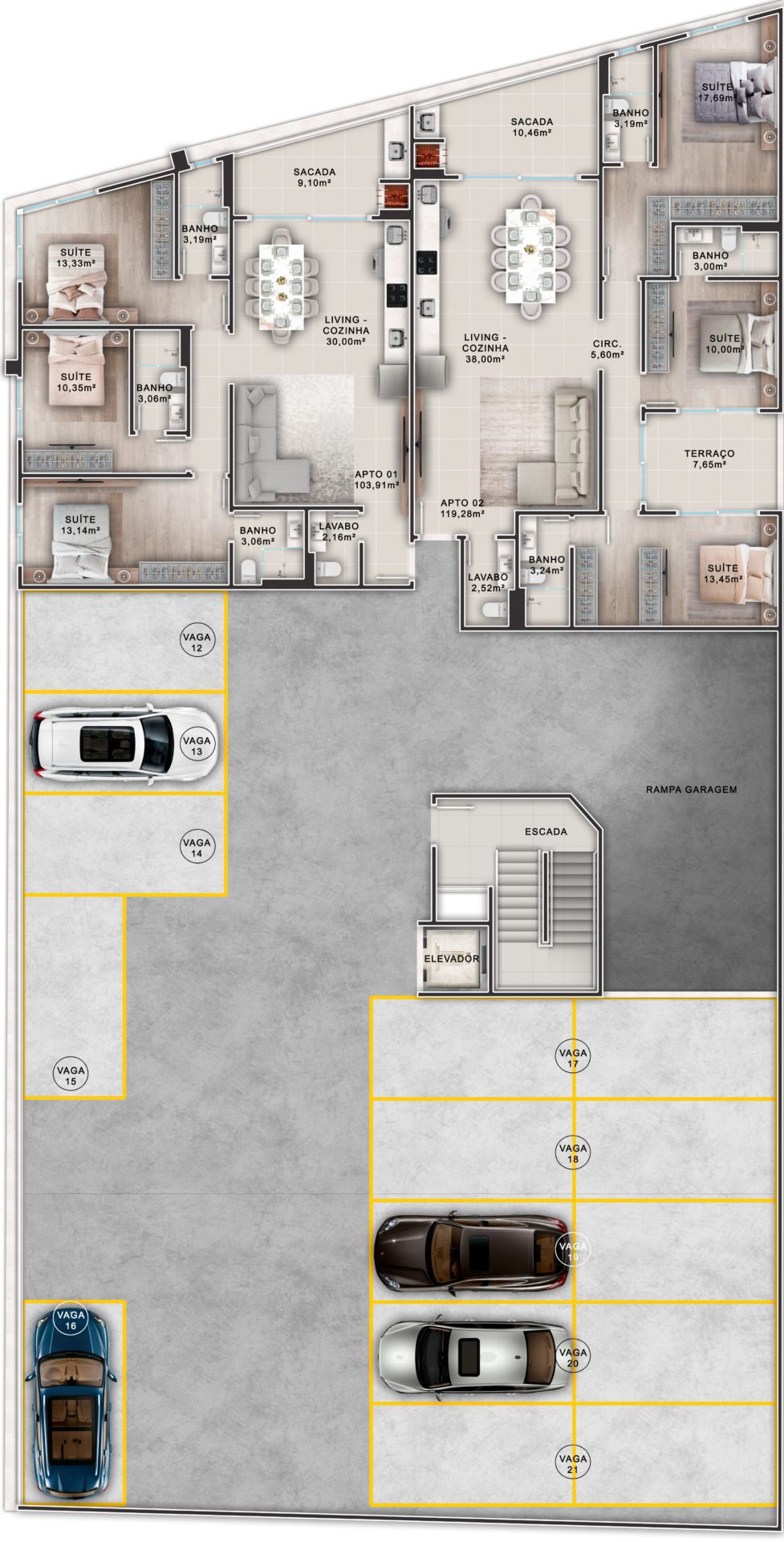 Garage Type Plan A 01 - Rocccoimob Real Estate in Bombinhas