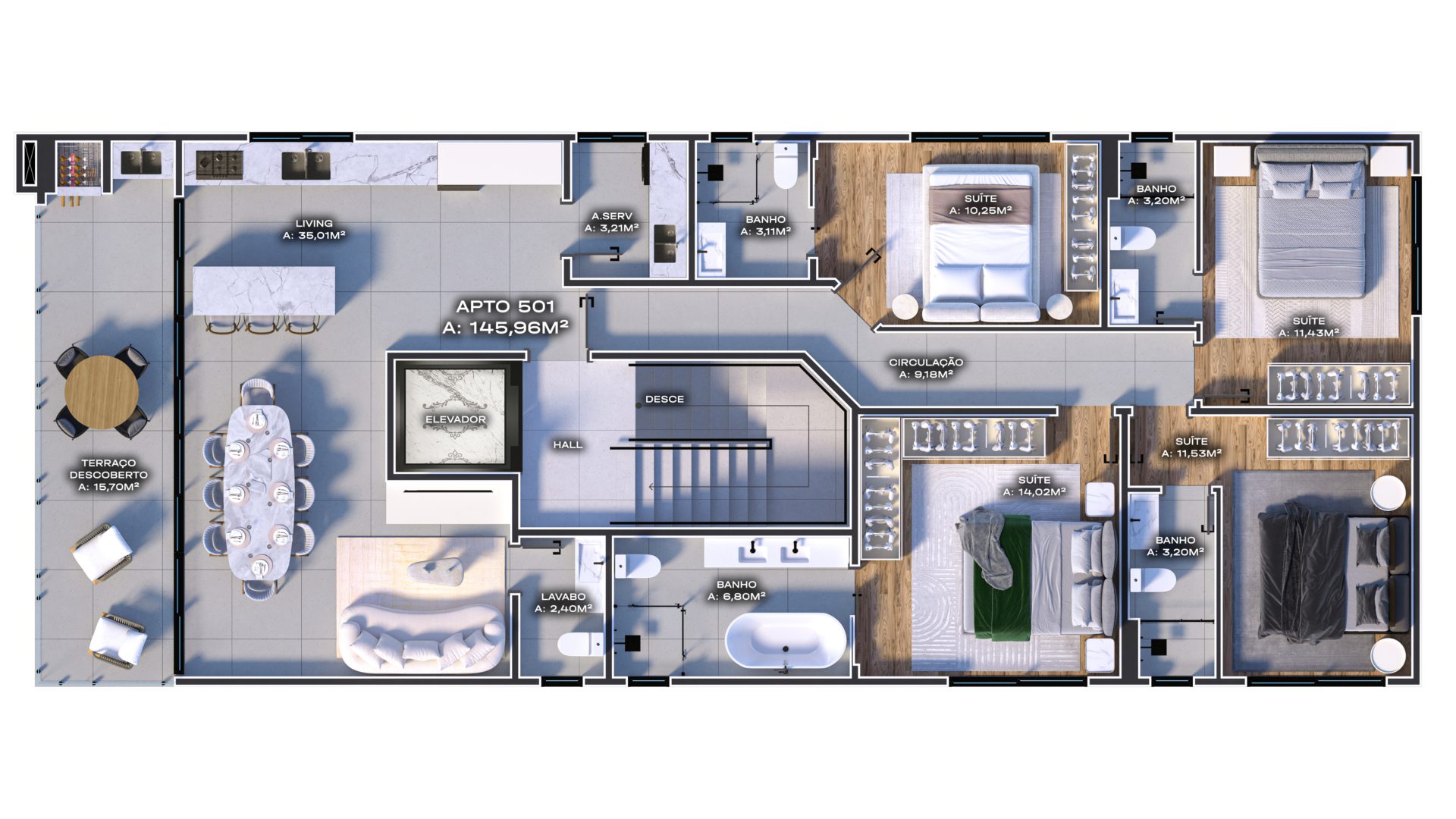 001 025 VS CONSTRUTORA PBH PVTO COBERTURA - Roccoimob Bienes Raíces en Bombinhas 001 025 VS CONSTRUTORA PBH PVTO PENTHOUSE - Rocccoimob Bienes Raíces en Bombinhas