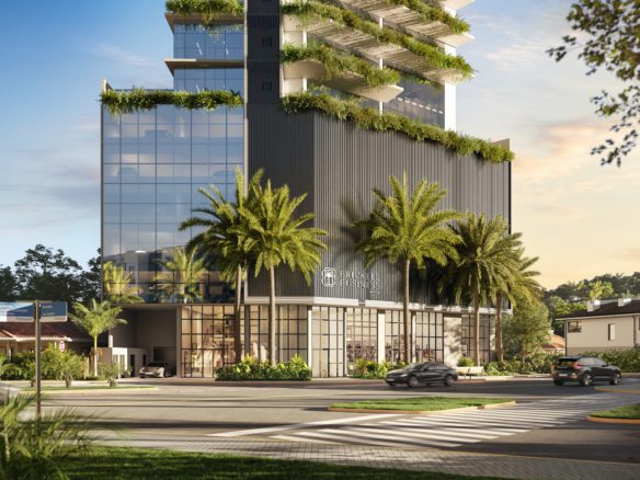 1 Detalhe Terreo Frente Final Brickell Business Mattos Incorporadora - Rocccoimob Imobiliária em Bombinhas