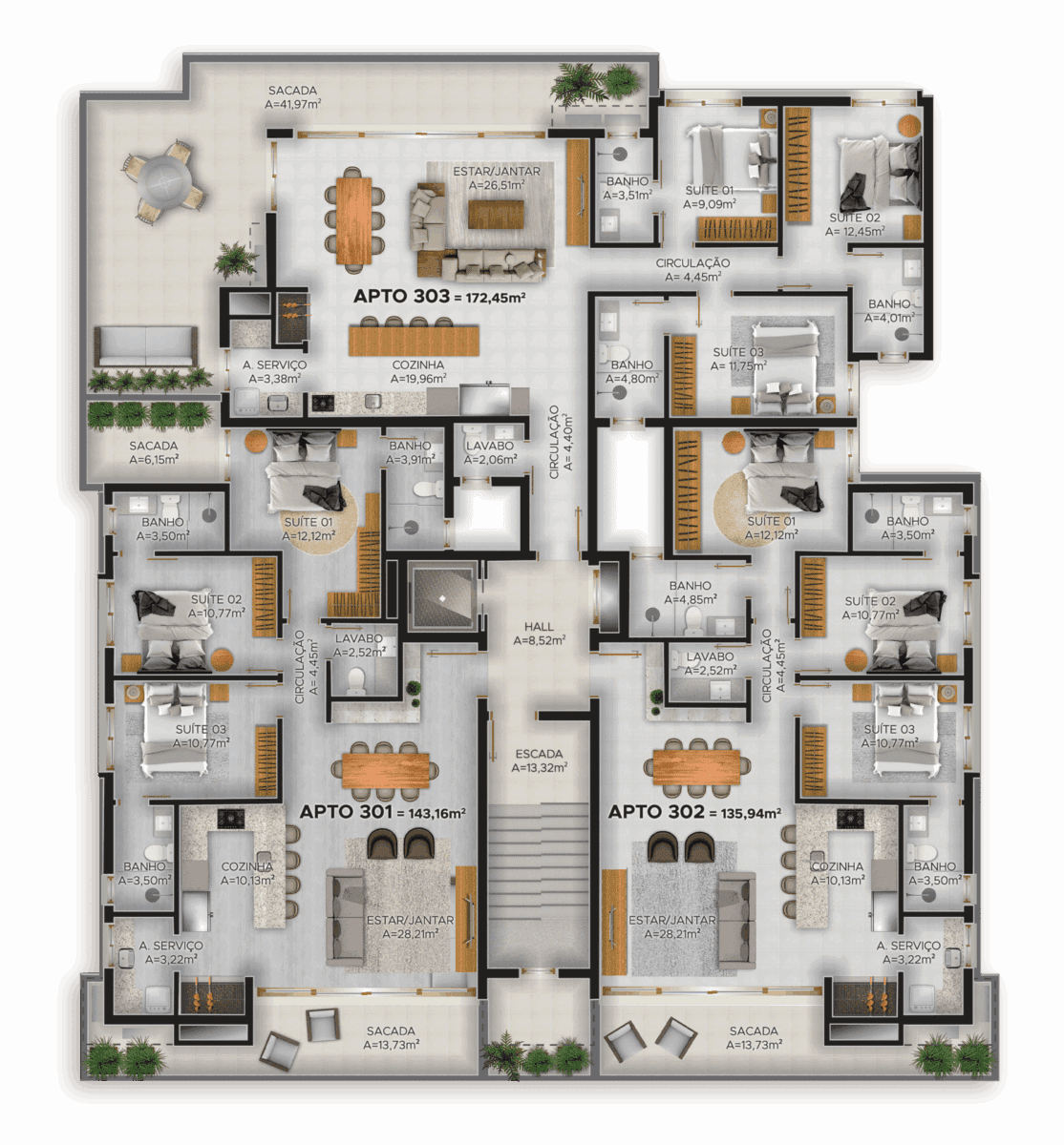 Garaje Tipo Plan A 01 - Roccoimob Bienes Raíces en Bombinhas buriti 03 - Rocccoimob Bienes Raíces en Bombinhas