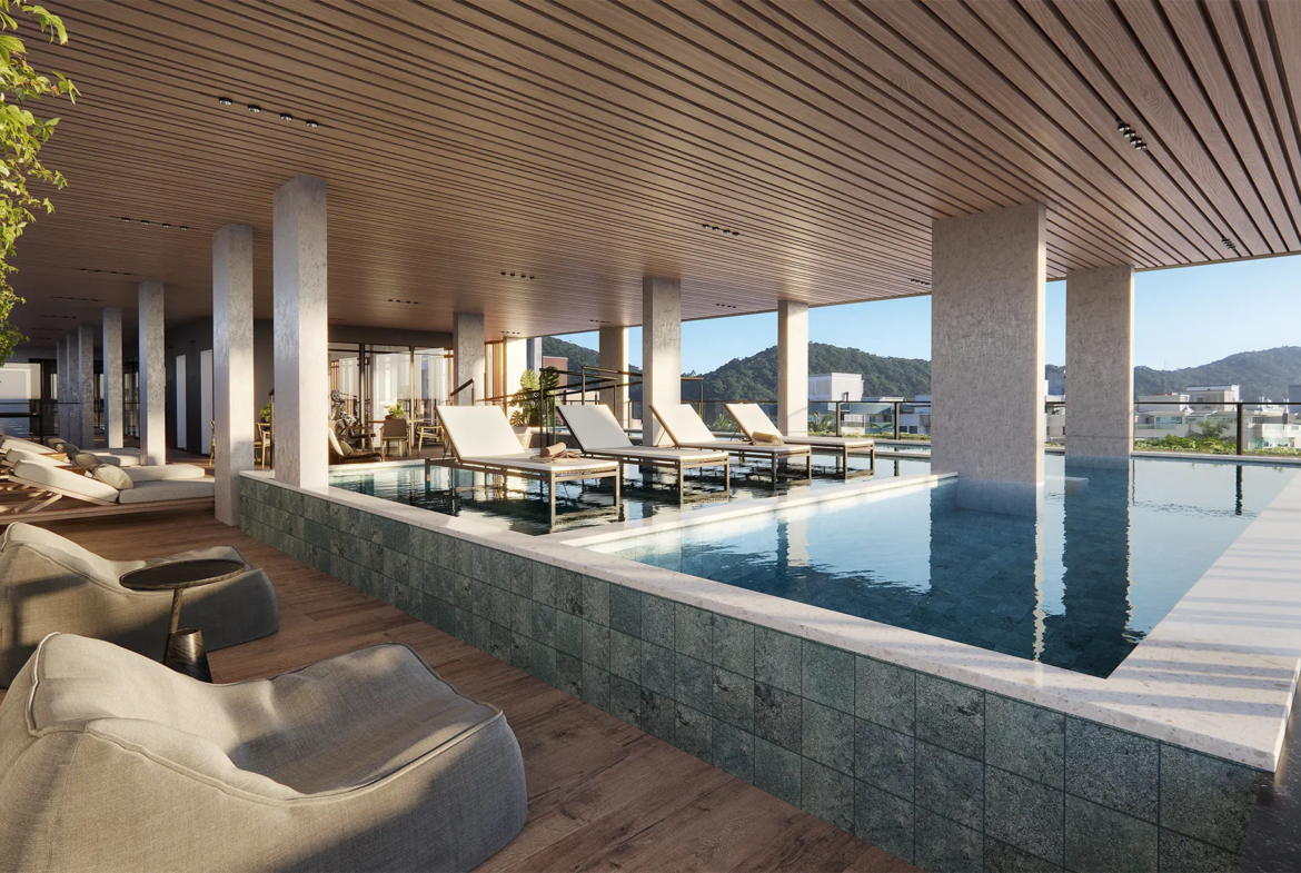 Deck coberto ATEN - Rocccoimob Imobiliária em Bombinhas