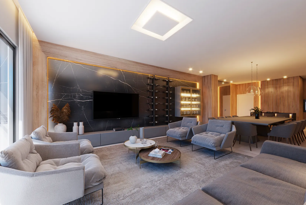 Living Cobertura - Rocccoimob Imobiliária em Bombinhas