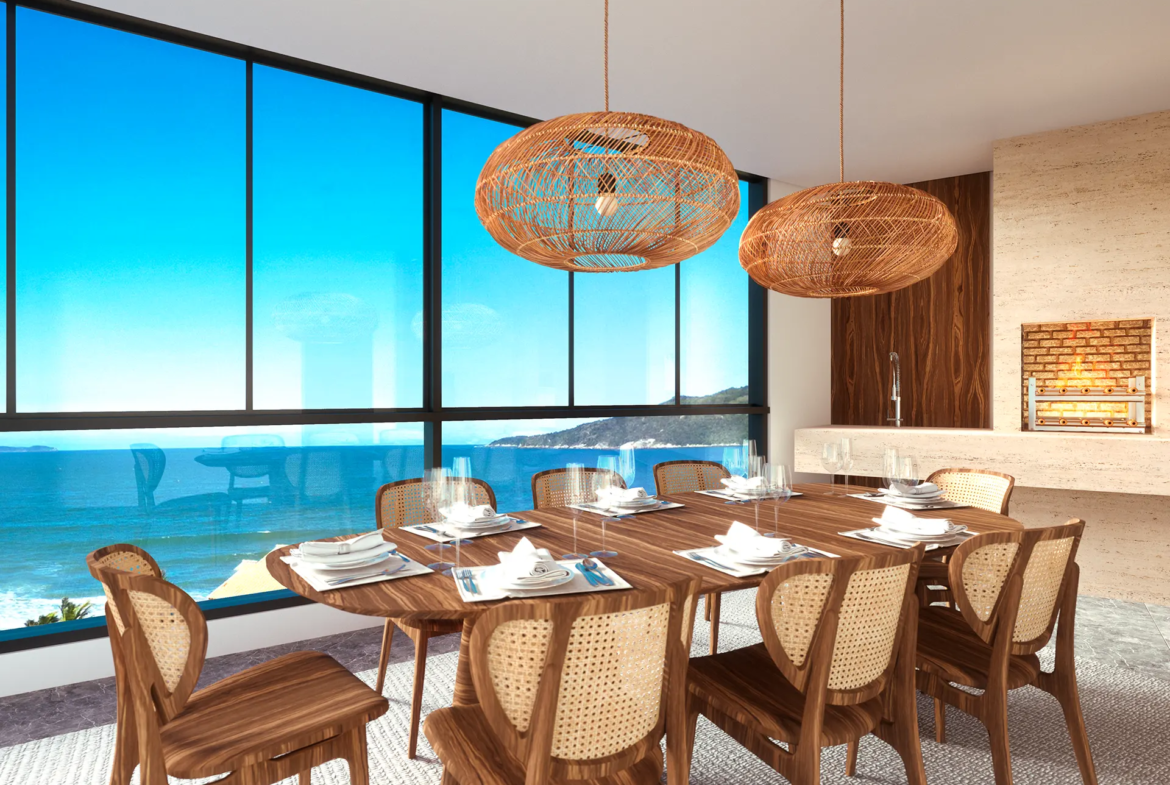 Jantar com churrasqueira - Rocccoimob Imobiliária em Bombinhas