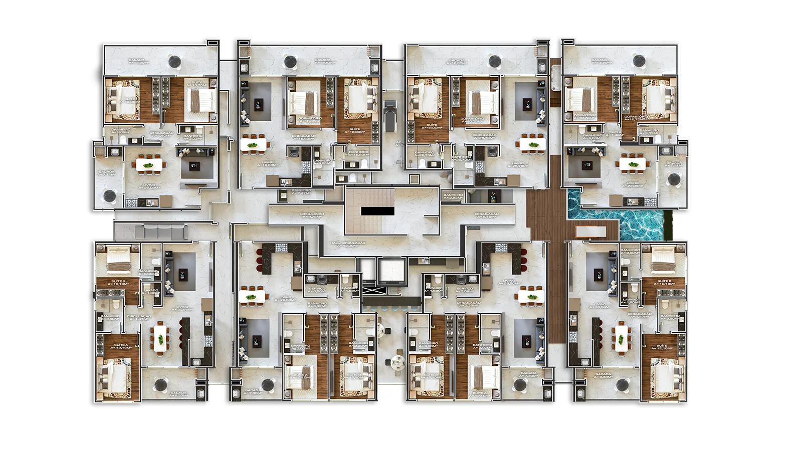 Pavement type - Roccoimob Real Estate in Bombinhas Standard flooring - Rocccoimob Real Estate in Bombinhas