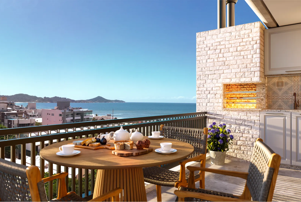 Churrasqueira Cobertura - Rocccoimob Imobiliária em Bombinhas