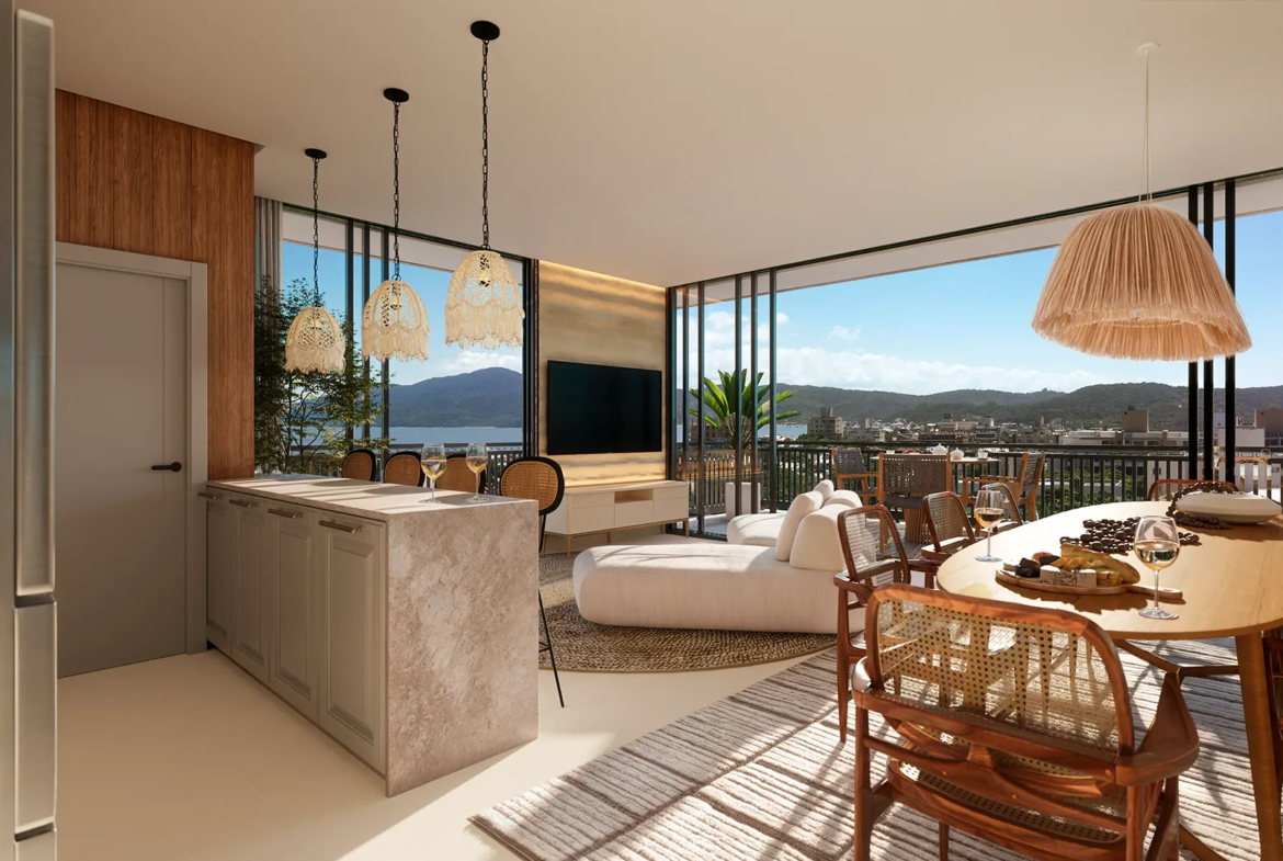 Living Cobertura - Rocccoimob Imobiliária em Bombinhas