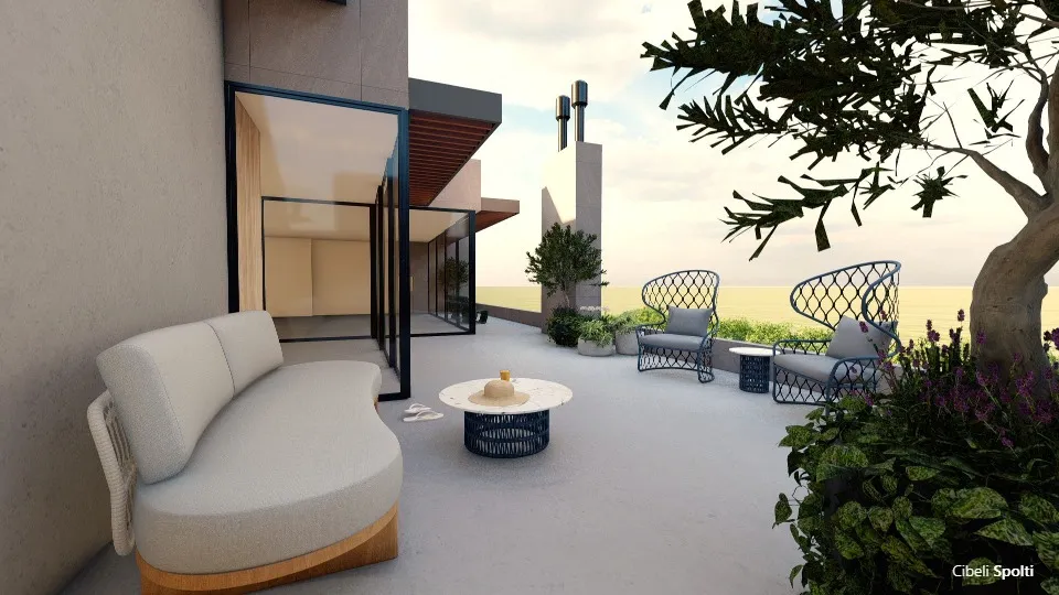 Varanda mobiliada com vista para o mar em apartamento na planta no Reserva Araucária, Bombinhas - Roccoimob Imobiliária em Bombinhas Varanda mobiliada com vista para o mar em apartamento na planta no Reserva Araucária, Bombinhas - Rocccoimob Imobiliária em Bombinhas